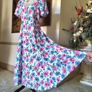 Vintage pastel western floral Maxi Dress